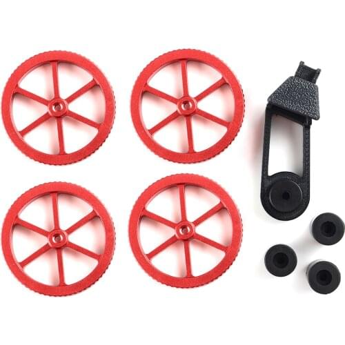 3D Printer Parts 4pcs Upgraded Red Aluminum Hand Twist Leveling Nut with 4pcs Silicone Column Kit