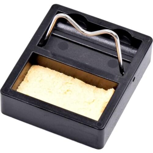 Electric Soldering Iron Stand Holder Support Station Metal Base with Solder Sponge for Butane Gas Pen Shaped Welding Torch