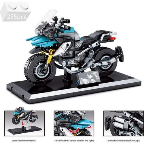 City Creator DIY Off-road Motorbike MOC Model Building Blocks Racing Car Motorcycle Vehicle Kit Bricks Collection Kids Toys Gift