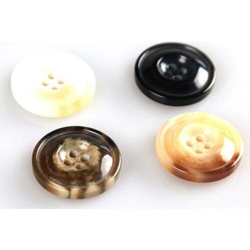 200pcs high grade round buttons 4 holes resin sewing buttons suit garment big t-shirt clothes buttons for jeans washable 15-28mm