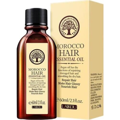 60ml Moroccan Pure Argan Oil Hair Essential Oil Hair Care Essential Oil Nourish Scalp Repair Dry Damage Hair Treatment
