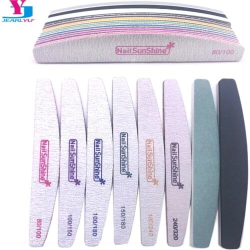 Washable 8pcs/lot Nail Files Kit Tools For Manicure Gel Sanding Vijlen Nail File Polishing Professional Sand Block Nail Art Set