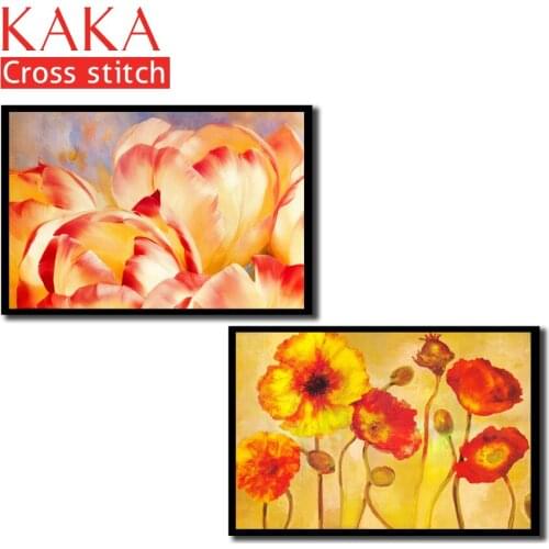 Cross stitch kits,Embroidery needlework sets with printed pattern,11CT-canvas for Home Decor Painting,Flowers Full NCKF028
