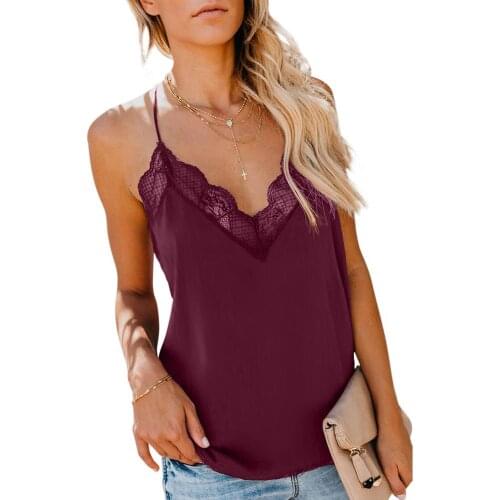 New European and American V-neck camisole womens lace stitching hollow outer wear summer jacket CHD20217