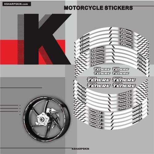 New Motorcycle Outer wheel Stickers Rim reflective decoration Stripe decals Fit YAMAHA SuperTENERE super tenere