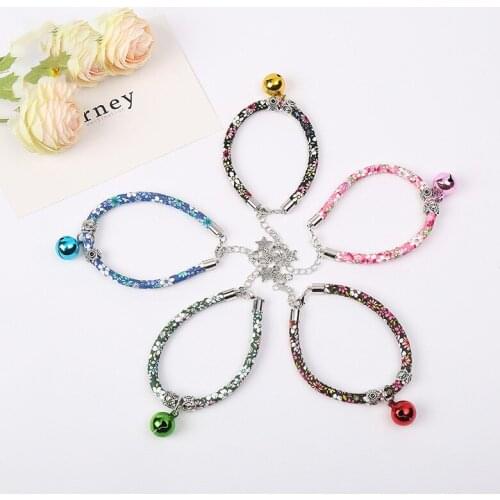 2021 Popular Xs-l Dog Cat Pu Leather Rope Japanese Printed Collar Bell Necklace Pet Personalized Toy Products Puppy Collar