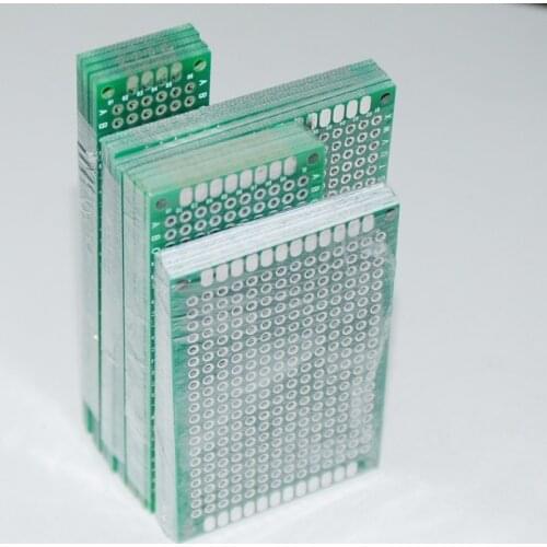 20pcs PCB Prototype Board Circuit Protoboard Universal Stripboard Prototyping Veroboard 2X8 3X7 4X6 5X7 5Pcs Each Mixed Double