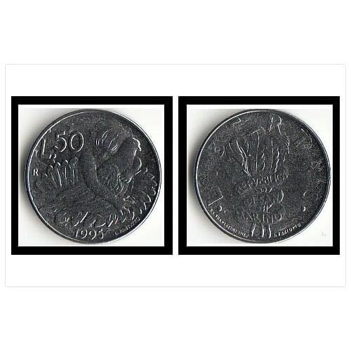 San Marino 50 Lira Coin Europe New Original Coins Unc Commemorative Edition 100% Real Rare Eu Random Year