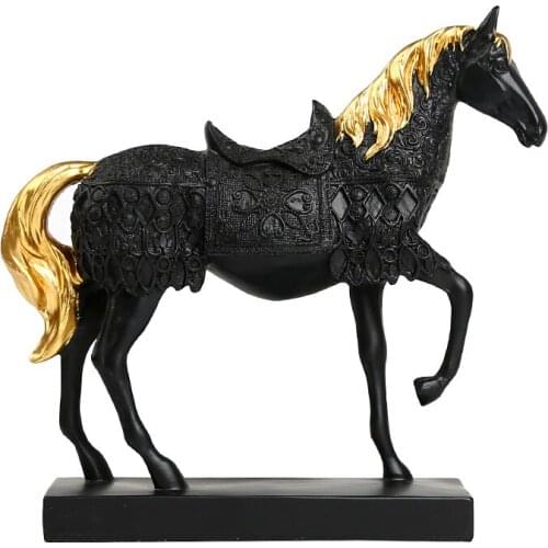 Resin Horse Statue Sculpture Decoration Nordic Home Decor Figurines Interior Tabletop Decor Office Home Living Room Art Decor