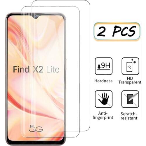 2 Pcs/Lot Tempered Glass On For Oppo find x2 lite Screen Protector find x2lite 6.4'' CPH2005 Full Cover Protective Glass Film