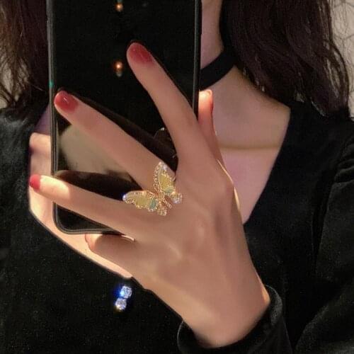 Vintage Ancient Open Rings For Women Punk Hip Hop Adjustable Ladies Ring Fashion Jewelry Best Gift New Butterfly Girls Rings