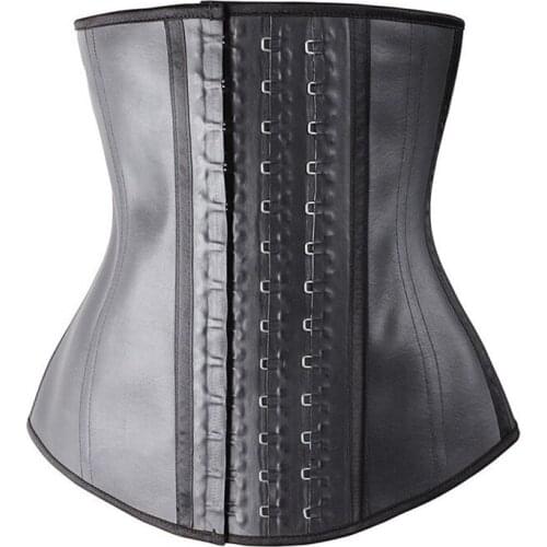 Women Slimming Body Shaper Feminino Black High Quality Ladies Corselet XS-6XL Plus Size Waist Cincher Latex Corset W31243