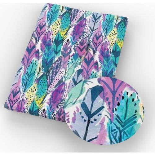 David accessories 50*145cm Feather Printed Polyester Cotton Fabric DIY Kids Home Textile Decoration Sewing Doll Material,c7979