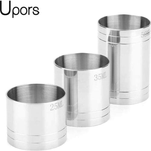 UPORS Stainless Steel Bar Jigger 25/35/50ml Measuring Cup Practical Wine Cup Bartender Tools Cocktail Jigger Bar Tools