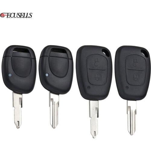 1/2 Button Remote Car Key Shell Case for Renault Megane Clio Scenic Laguna Espace Kangoo Trafic Master VAC102 / NE73 Uncut Blade