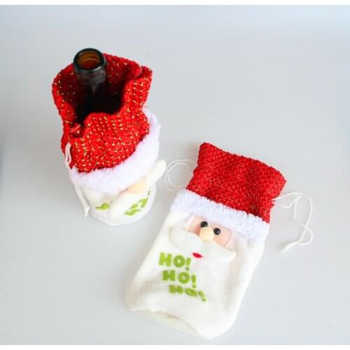 1Pc Santa Claus Wine Bottle Cover Christmas Decorations Xmas Dinner Party Gift Bags Table Supplies Home Decor