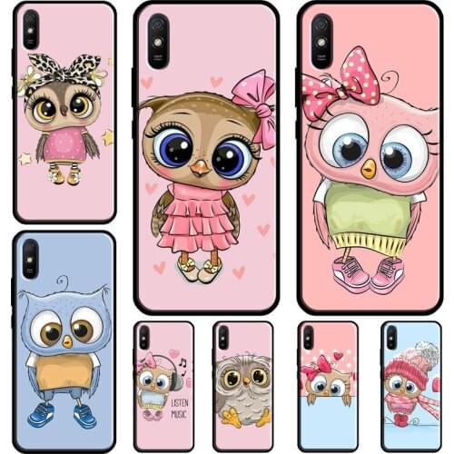 Cute cartoon animal Owl Case For Redmi Note 10 Pro Cover For Redmi Note 9 8 Pro 8T 9S Coque For Redmi 9C 9A 9T 8A 7A