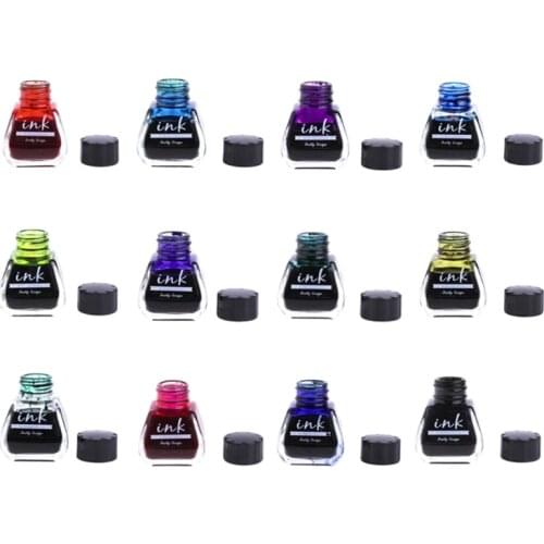 1 Bottle Pure Colorful 30ml Fountain Pen Ink Non-carbon Refilling Ink Stationery