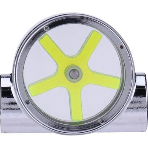 G1/4 5-Leaves Impeller Metal Water Flow Meter for PC Water Cooling System 5-Paddles 44 X 35 X 25 mm/1.73 X 1.38 X 0.98 in Water