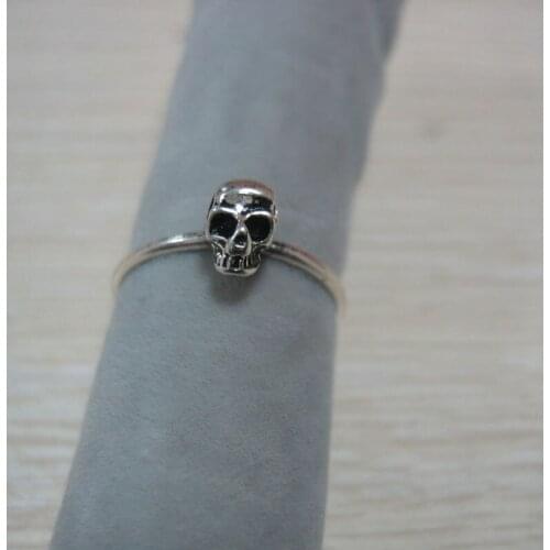 Wholesale 30pcs/lot Single Ghost Skull Ring Punk Gothic Skeleton Rings Women Men Geek Jewelry Factory Direct Sales anillo calave