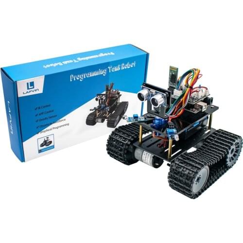NEW! LAFVIN Mini Tank Robot Smart Robot Car Kit for Arduino Robot Education Programming with Tutorial