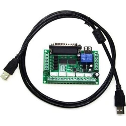 MACH3 engraving machine interface board 5-axis stepper motor driver cnc with optocoupler isolation with USB cable