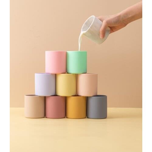 Food Grade Infant Baby Snack Cup Baby Drinking Training Water Cup Travel Silicone LeakProof Coloured Portable Outdoor Handcup