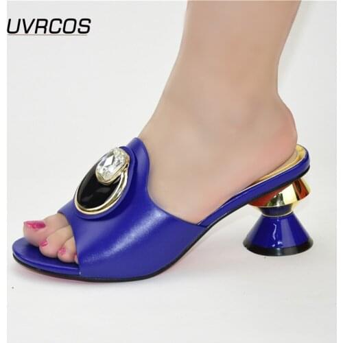 Summer Shoes Luxury 2021 Rhinestone Wedding Party Shoes Platform Woman 2021 Special Arrivals Wedding Black Color Nigeriain Shoe