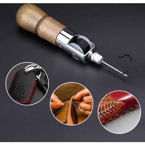 Leather Sewing Awl Thread Kit Manual Sewing Machine Speedy Stitcher Leather Craft Stitching Shoemaker Canvas Repair Tool