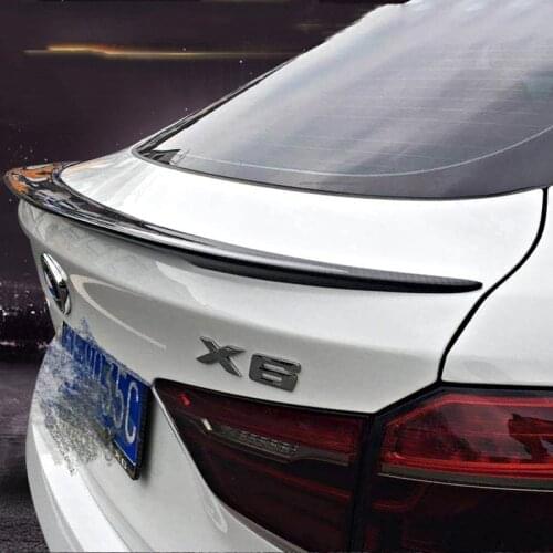 For BMW X6 F16 2015-2019 Rear Wing Spoiler, Trunk Boot Wings Spoilers Carbon Fiber 3M Paste installation