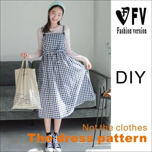 Sling Dress Pattern clothing pattern drawing clothing cutting drawing physical template BLQ-286