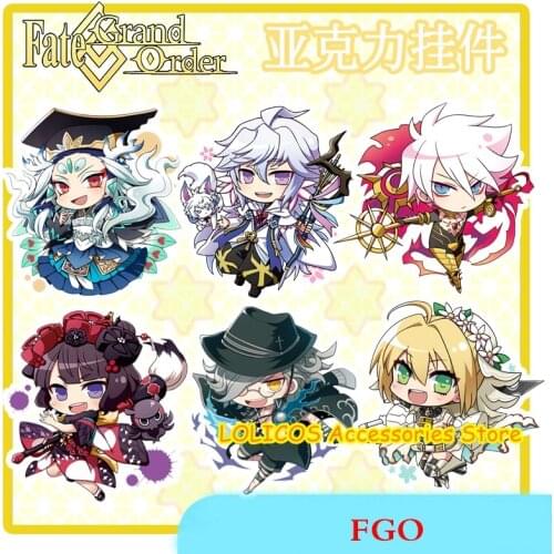 Fate/FGO Fate/Grand Order Merlin Nero Saber Acrylic Figure Model Itabag Pendant Keychain Double-sided Toy Anime Cosplay