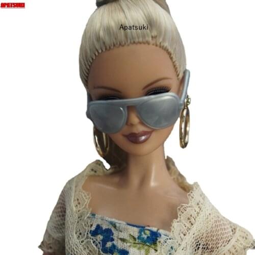 1/6 Grey Big Frame Plastic Glasses For Barbie Doll Sunglasses Eyeglasses For Ken Boy Dolls Toys Dollhouse Accessories
