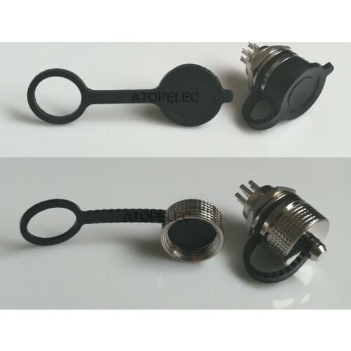 1pc Dust Cover for GX12 12mm Aviation Plug Connector Waterproof Rubber/Metal Cap