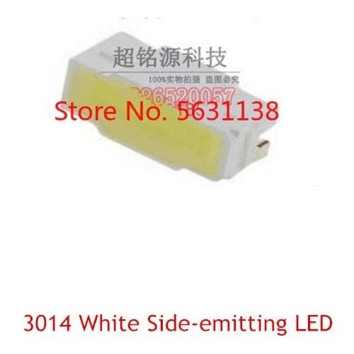 20PCS 3014 WHITE side-emitting LED 10-12lm 30mA 2.8-3.2V TRUE WHITE 6000-7000K cree led COB chip led power led Light Beads