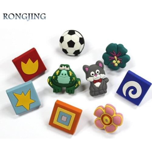 5pcs Cartoon Cabinet Knobs Kids Drawer Handles Children Bedroom Knobs Kindergarten Shake Handles & Knobs Shoes Box Bas Pulls