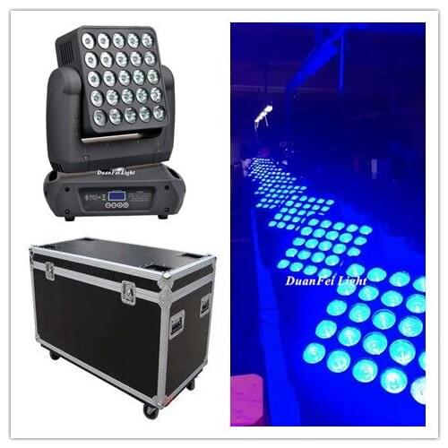 10pcs+Road Case Stage Disco Light 25PCS 12W 4in1 LED Moving Head Wash Beam Amazing Effect