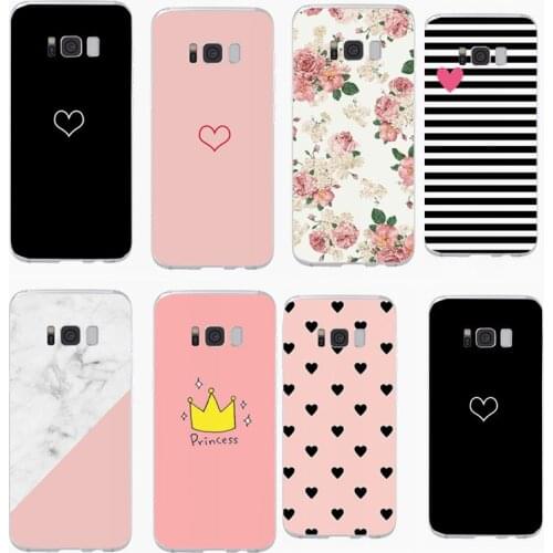 Cartoon Heart Cover For Samsung Galaxy S7 Edge S8 S9 S10 Plus A5 J5 2017 Soft TPU Silicone Cases For Samsung Note 9 Phone Case