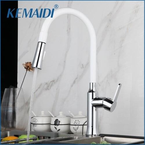 KEMAIDI Swivel Kitchen Faucet 360 Rotated Chrome Brass Kitchen Mixer Basin Sink Faucet Stainless Steel Water Mixer Tap