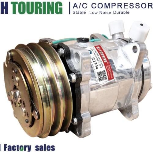 Sanden 508 compressor sd508 5H14 Compressor 12V / 24V 2 Groove V Blet Pulley Tractor Excavator Heavy Duty Truck