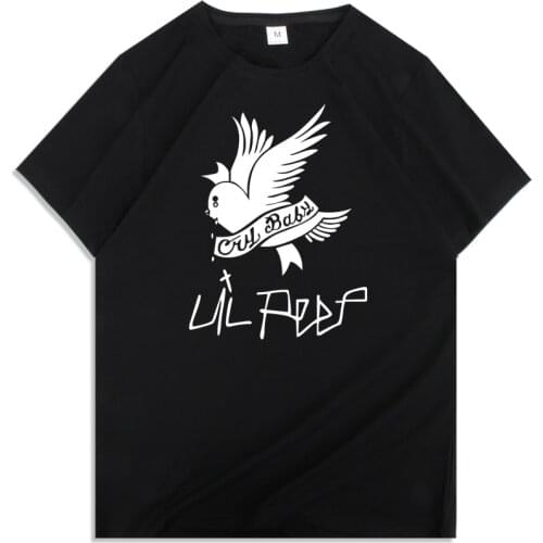 Japanese Anime Print Love Lil.Peep Men T Shirt Harajuku Cotton T-Shirts Streetwear Tee Tops Clothing Funny Hot