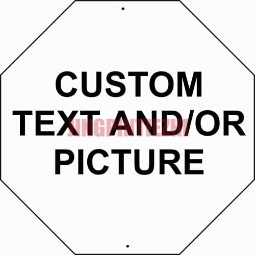 Cartoon Car Sticker Personality Stop Sign Octagonal with Text or Picture Racing Helmet Motorcycle Stickers