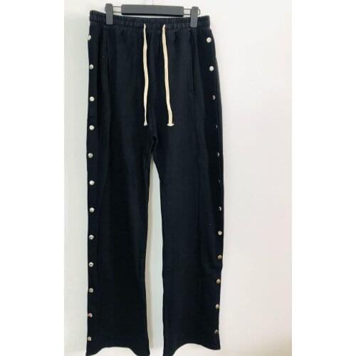 Owen Seak Men Pants 100% Cotton Gothic Mens Clothing Sweatpants Autumn Hip Hop High Sweater Women Solid Loose Pants Size XL