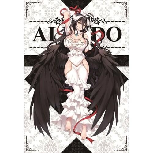 Newest Design 150x200cm Flannel Over lord Albedo Anime Blanket