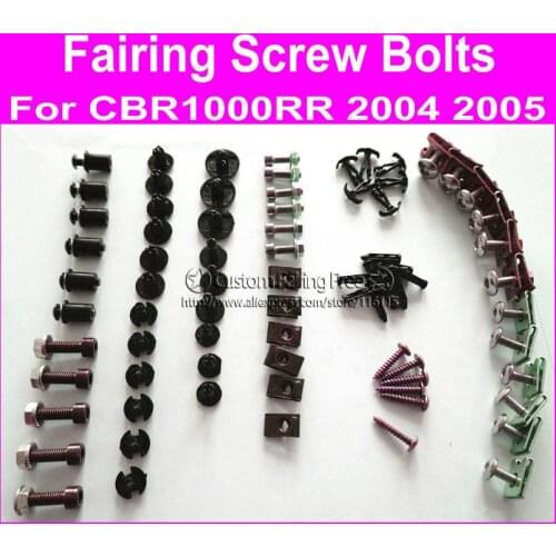 New Fairings screw bolt kit for CBR1000RR 2004 2005 black fairing dag screws cbr1000 rr 04 05 ,coupling bolt set