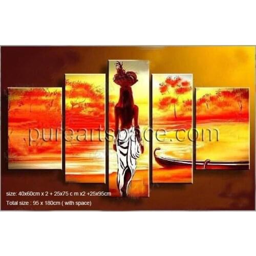 Canvas Sexy Girl Back View Beautiful Picture Woman Portrait Oil Painting Canvas Wall Art Impression Artwork for Bedroom Decor