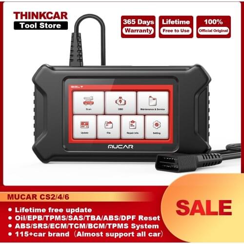 Mucar CS2/4/6 Professional Lifetime Free Auto Scanner ECM/SRS/ABS/TPMS/TCM System 2/4/6 Reset OBD2 Scanner Diagnostic Tools