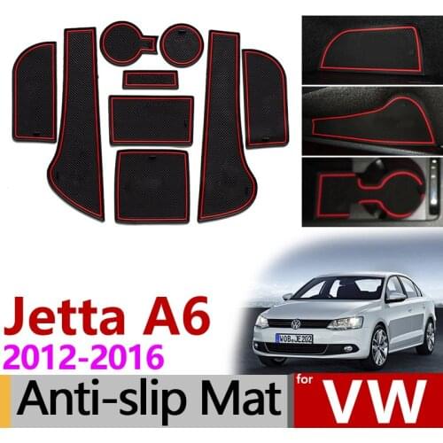 Anti-Slip Gate Slot Mat Coaster for VW Jetta A6 MK6 pre-Facelift 2011 2012 2013 2014 Volkswagen 5C6 GLI 6 Accessories Stickers