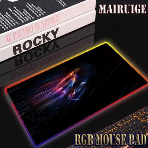 RGB Anime Mouse Pad Eagle Logo Gaming Accessories PC Laptop Keyboard Desk Mat Rubber Large Gamer Mousepad XL Computer Decoracion