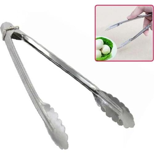 High quality Stainless Steel Tongs With Lock Design Grip For Kitchen Food Vegetable BBQ Grill
